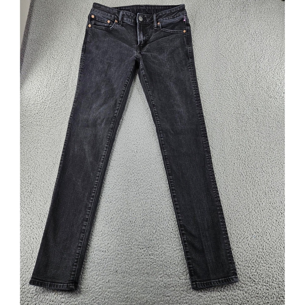 American Eagle Skinny Jeans Mens 32x36 Black Stretch Denim Tall Long ‎ Skater